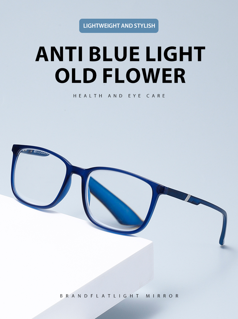 Photography Lighting Game - Unisex vierkante anti-blauwlichtbril, effen kleur montuur,